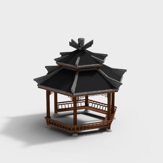 Ancient Charm Pavilion 3D model