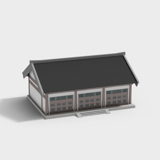 Traditional Chinese Warehouse 3D model