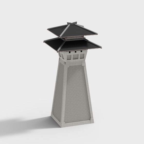 Traditional Eastern Tower 3D model