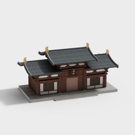 Traditional East Asian Architecture 3D model