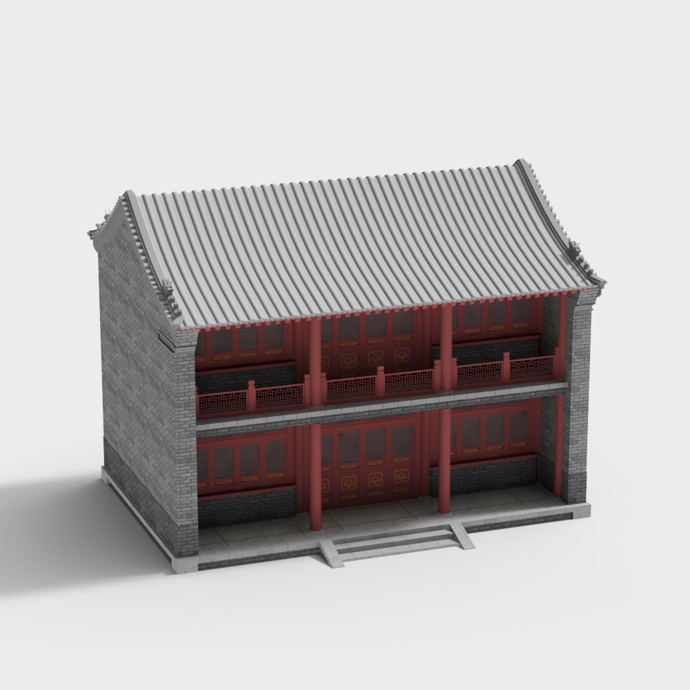 Ancient Chinese Courtyard 3D model