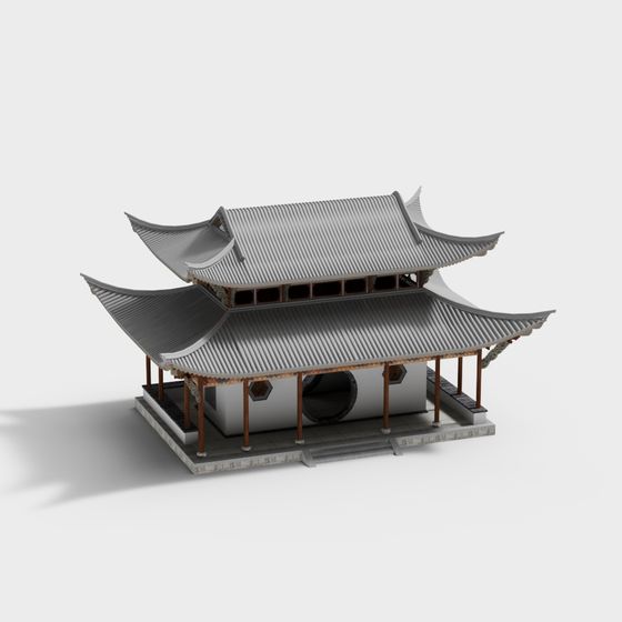 Traditional Chinese Building 3D Model