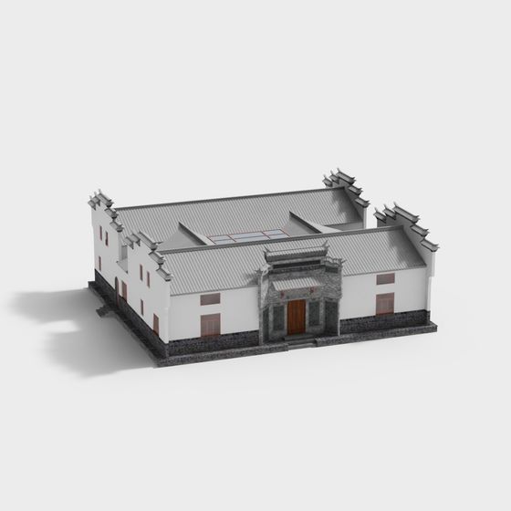 Traditional Chinese Residence Low-Poly 3D model