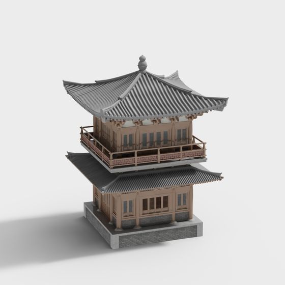 Ancient Charm Pavilion 3D model