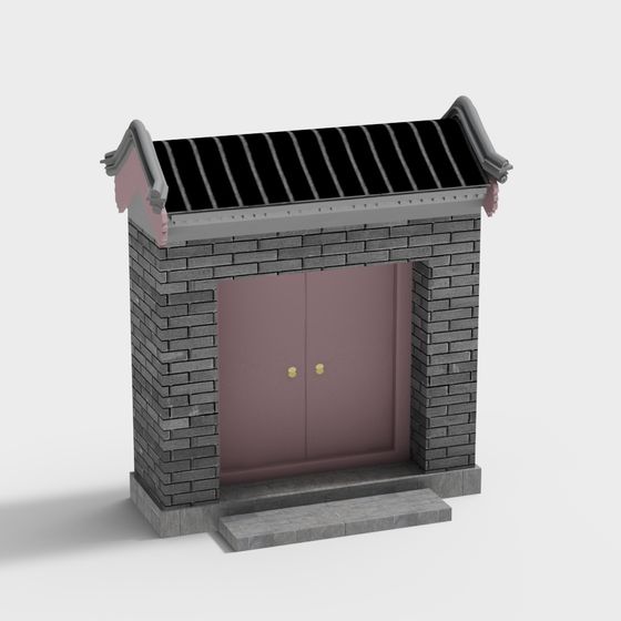 Elegant Chinese Archway 3D model