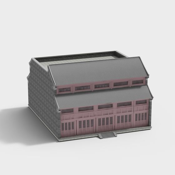 Traditional Chinese Warehouse 3D model