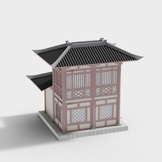 Oriental-style Pavilion 3D model