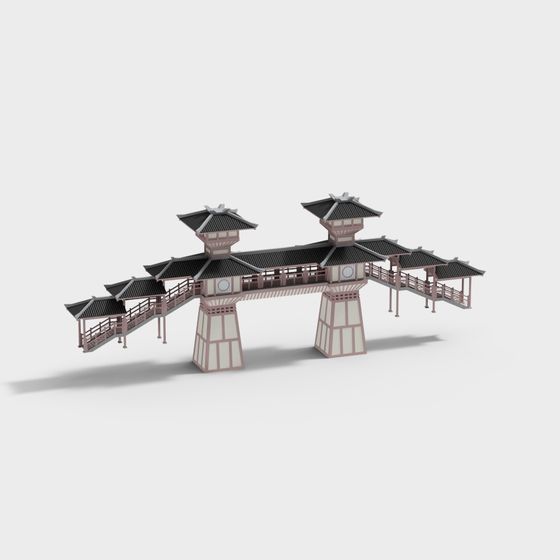 Ancient Bridge Pavilion 3D model