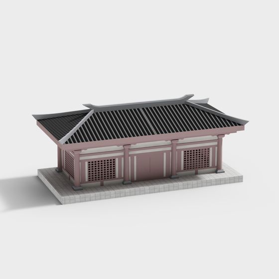 East Asian Traditional Architecture 3D model