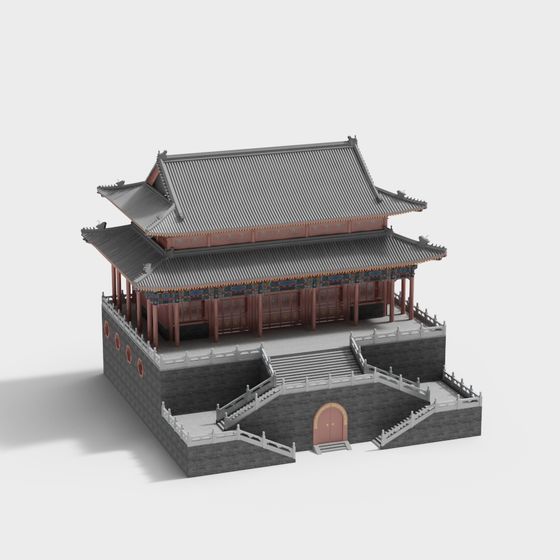 Traditional Chinese Architecture 3D Model