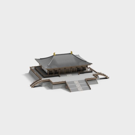 Traditional East Asian Architecture 3D model