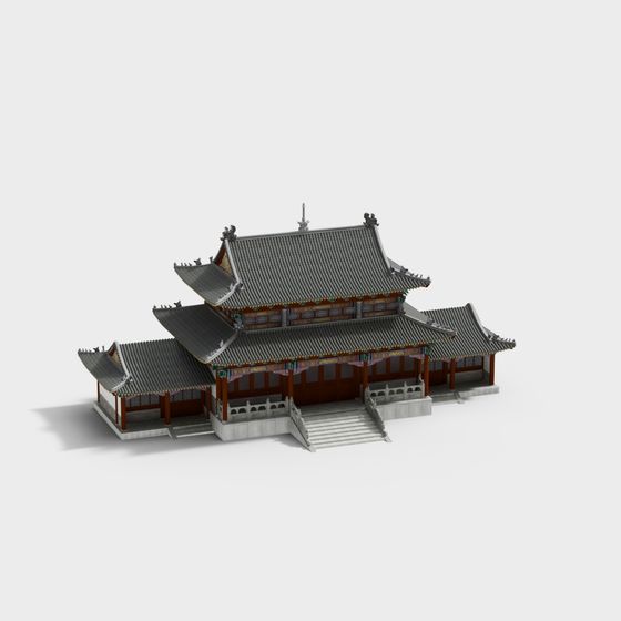 East Asian Traditional Architecture 3D model