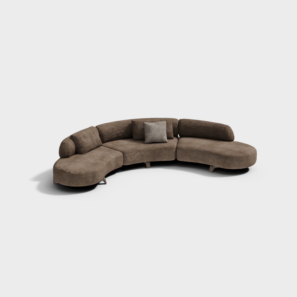 Outdoor curved multi-person sofa