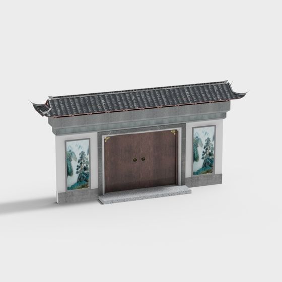 Ancient Charm Gate Tower 3D model