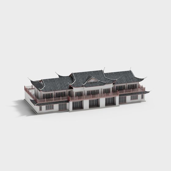 Elegant Traditional Chinese Building 3D model