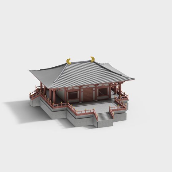 Traditional East Asian Architecture 3D model