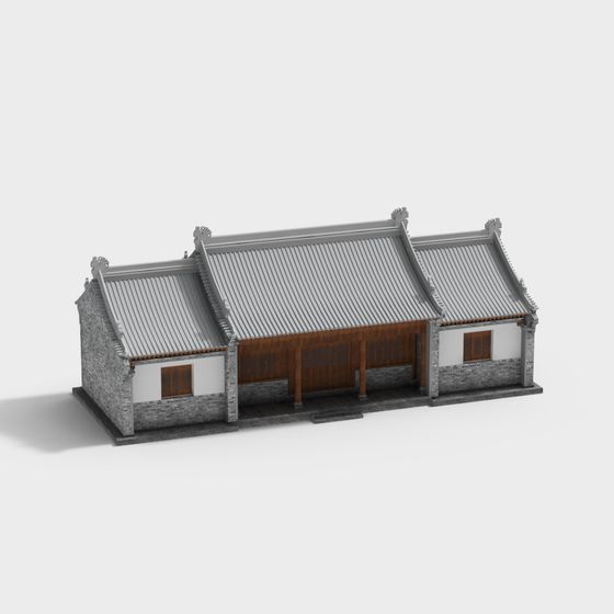 Traditional Eastern Courtyard 3D model for Creative Projects