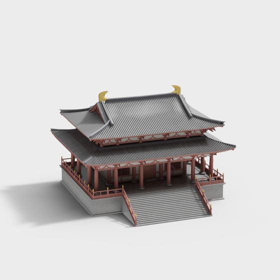 East Asian Ancient Architecture 3D model