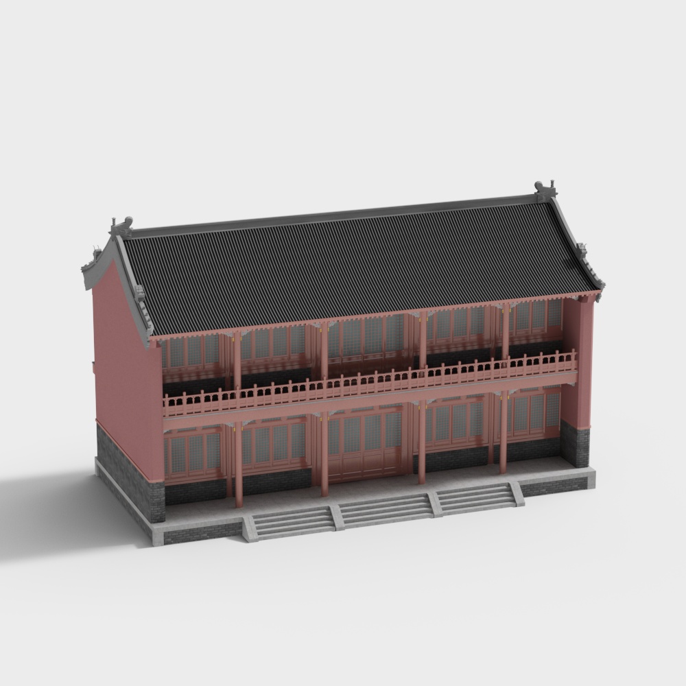 Traditional Eastern Aesthetic Architecture 3D model
