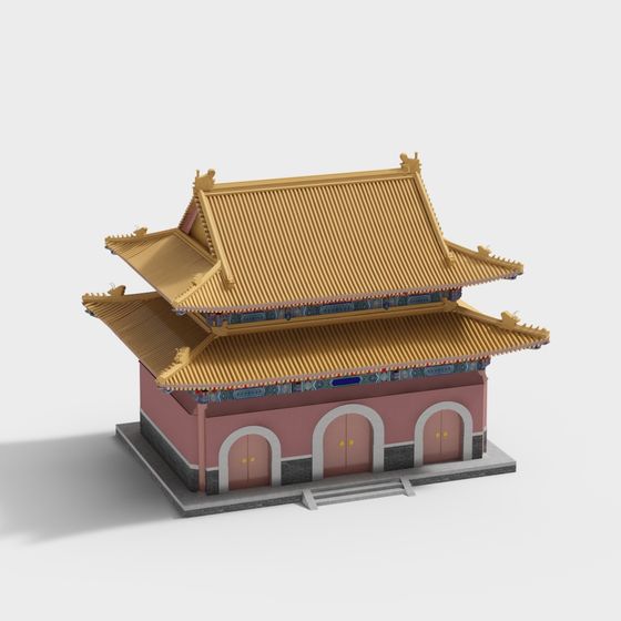 Ancient Charm Palace 3D model for Designers