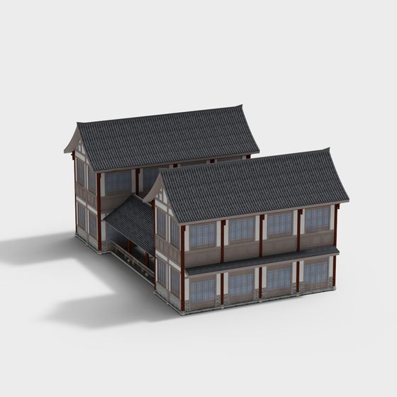 Oriental Heritage Mansion 3D Model for Design Projects