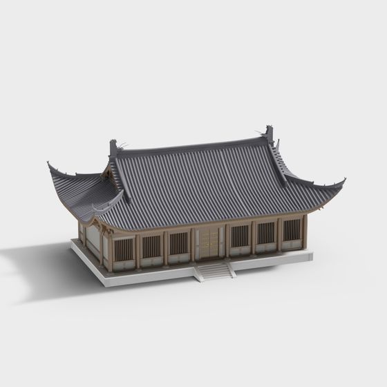 Traditional East Asian Architecture 3D model