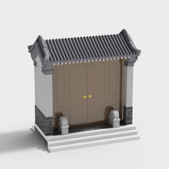 Traditional Eastern Courtyard Entrance 3D model