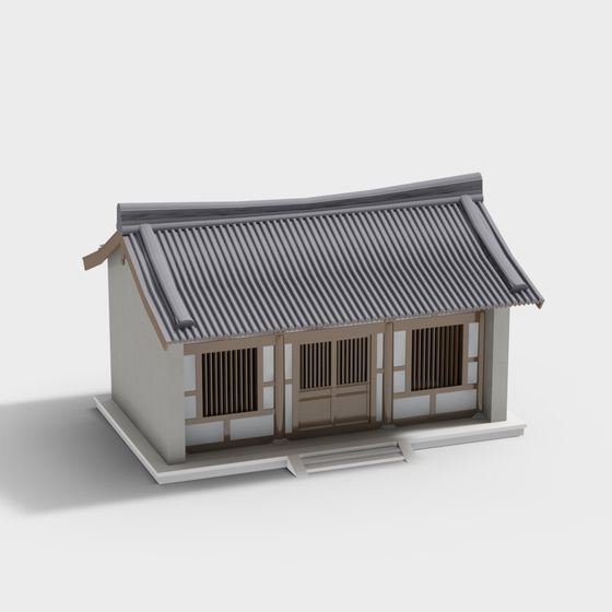 East Asian Traditional House 3D model