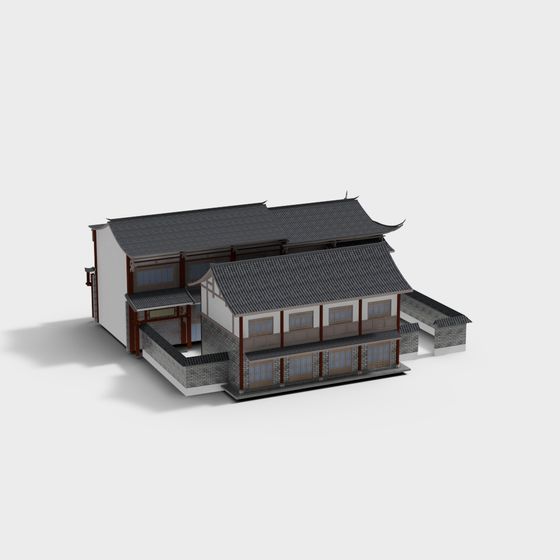 Traditional Jiangnan Water Town 3D Model
