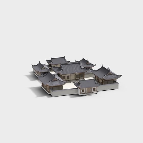 Traditional Chinese Courtyard 3D model for Creative Projects