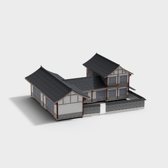 Traditional Yet Modern 3D Model for Architectural Design