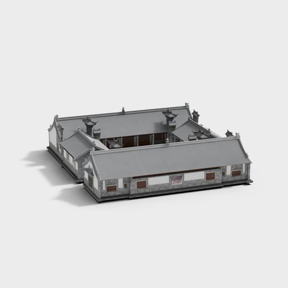 Traditional Eastern Courtyard 3D Model