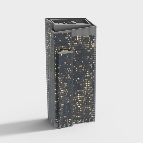 City Light Modern Skyscraper 3D model