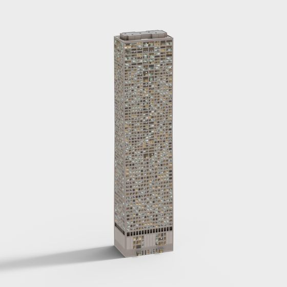 Contemporary Skyscraper 3D model for Urban Design