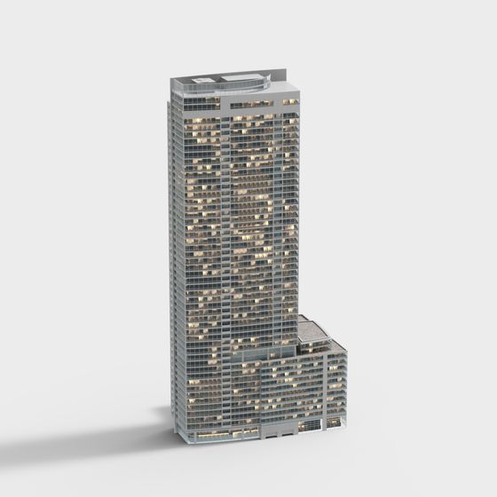 Stylish Modern Skyscraper 3D model