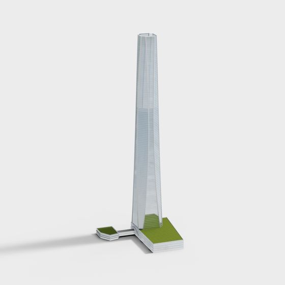 City Tower 3D model - Futuristic Skyscraper Design
