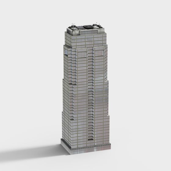 Stunning Skyscraper 3D Model in Low-Poly Style