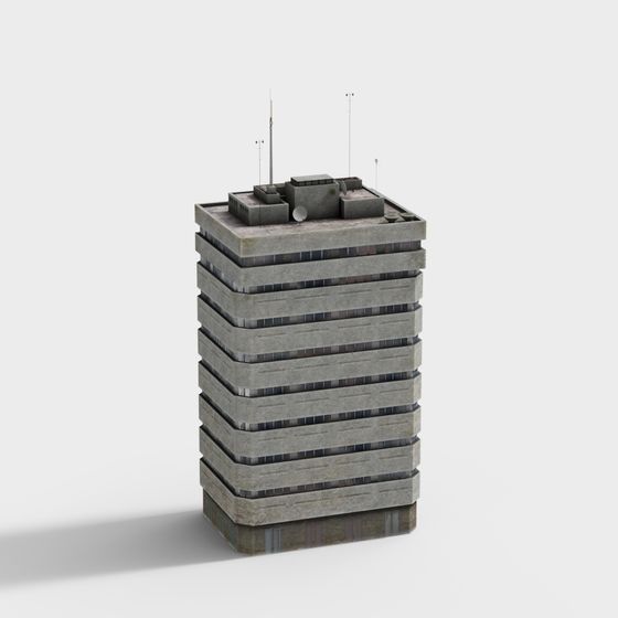 Stylish Urban Landmark 3D Model for Creative Projects