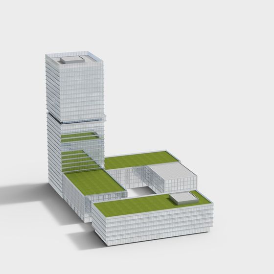 Urban Skyline 3D model