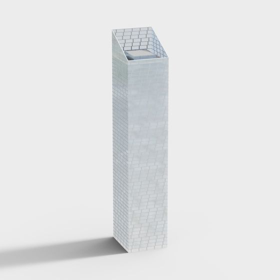 City Tower 3D model - Low-Poly Aesthetic