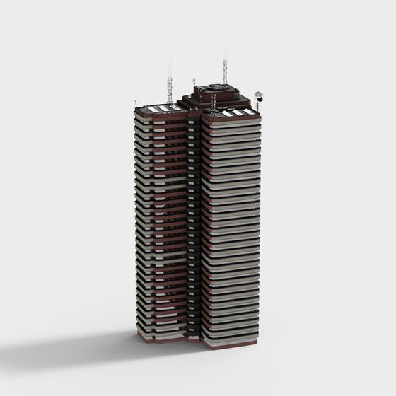 Urban Skyscrapers 3D model