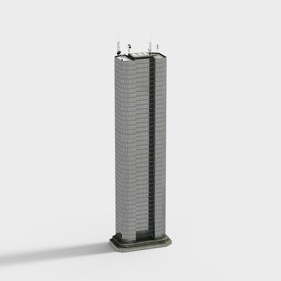 Urban Tower 3D model - Low Poly High Detail