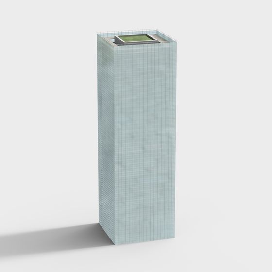 Futuristic Glass Facade Skyscraper 3D model