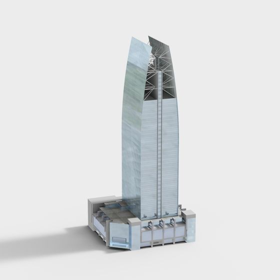 Futuristic Skyscraper 'City Light' 3D model