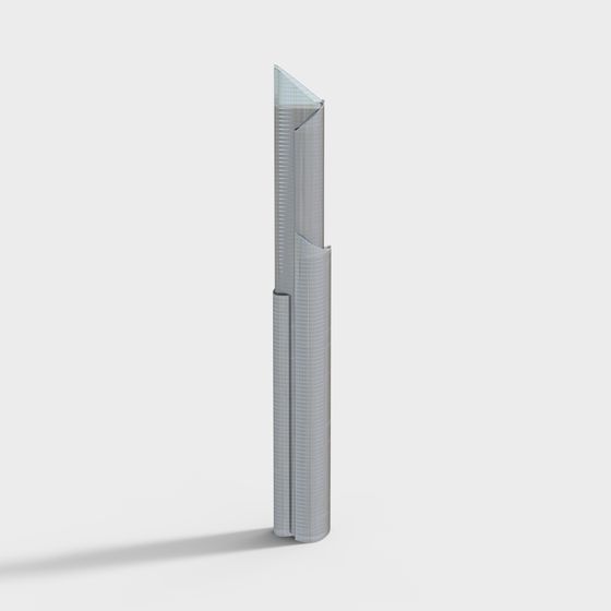 Urban Light Futuristic Skyscraper 3D model