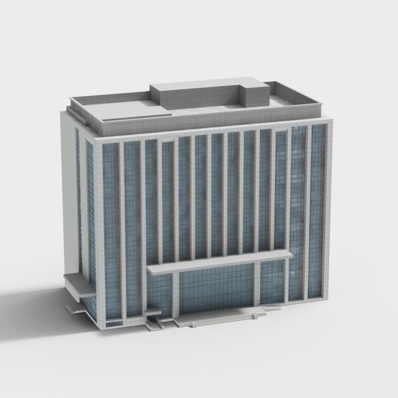 Low Poly Urban Building 3D model
