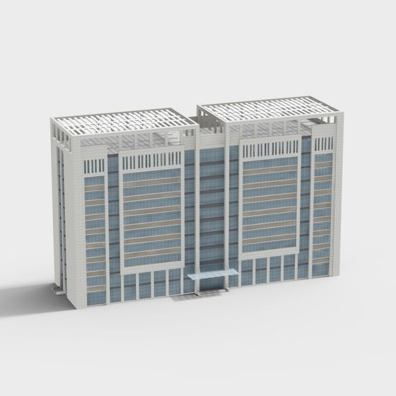 Unique Low-Poly Urban Architecture 3D model