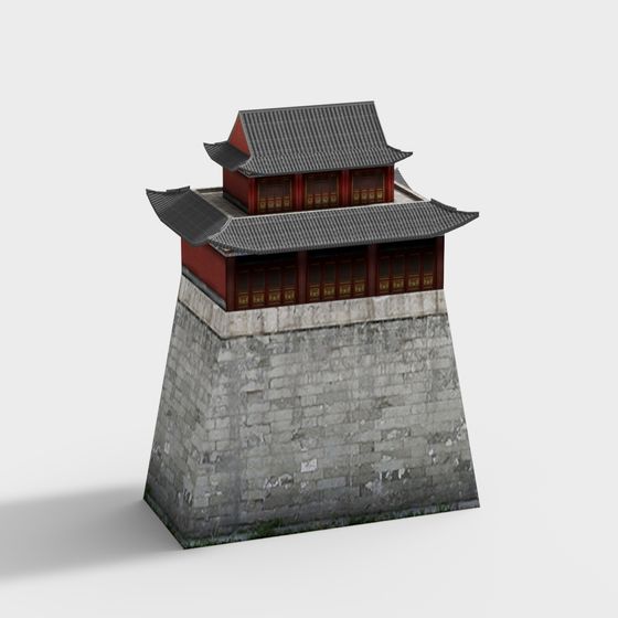 Oriental Style Architectural 3D Model