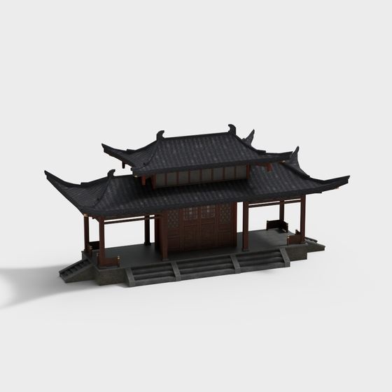 Elegant Chinese Pavilion 3D model