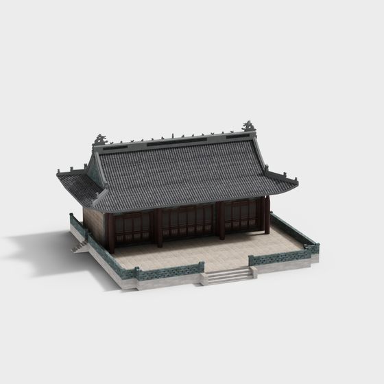 Traditional Architectural Pavilion 3D model